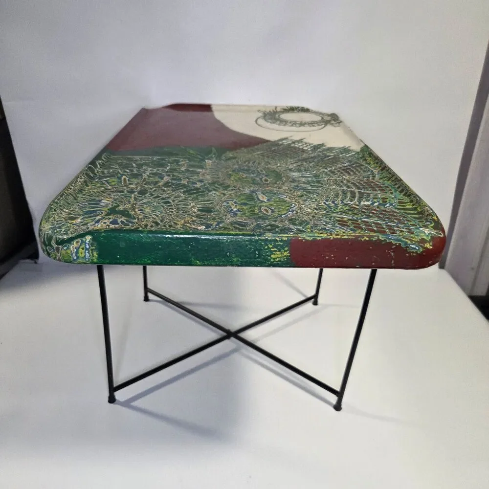 Mid-Century Ohio Industrial Folk Art Outsider Brutalist Celestial Cold Enameled